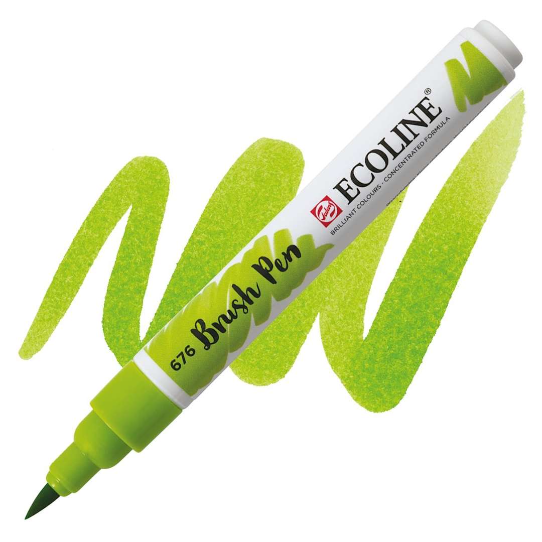 Open in modal - Royal Talens Ecoline Brush Marker - Grass Green marker and swatch
