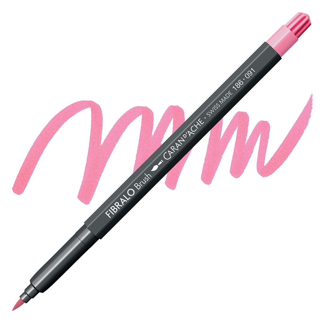 Open in modal - Caran d'Ache Fibralo Brush Marker - Light Purple marker and swatch