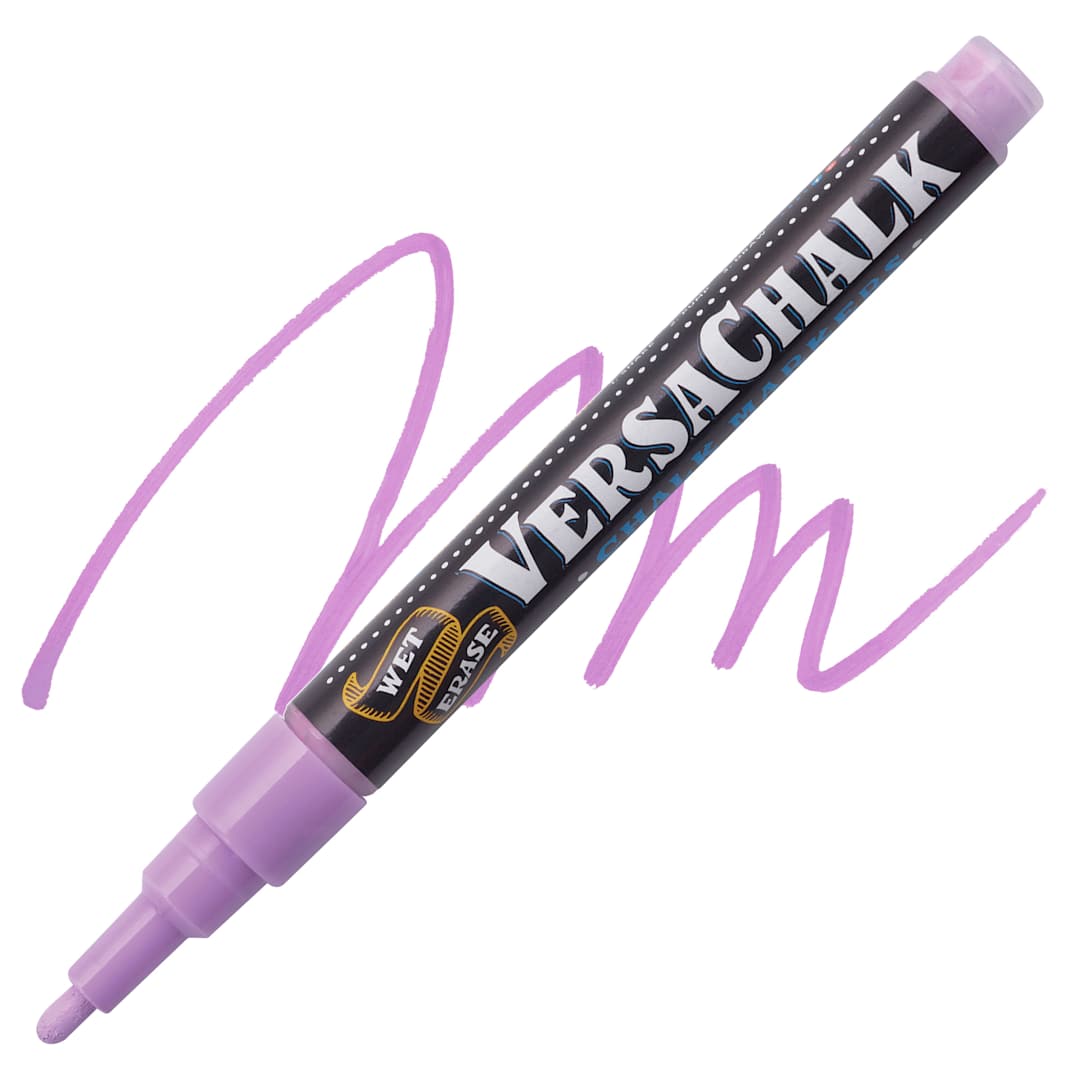 Open in modal - VersaChalk Wet Erase Liquid Chalk Marker - Vivid Wicked Violet, 3 mm, swatch and marker