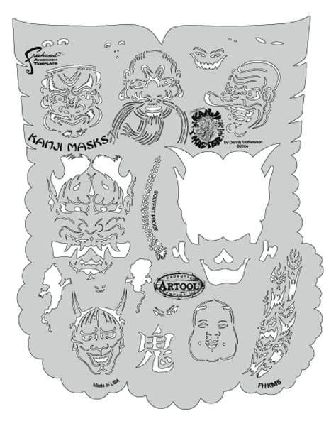 Open in modal - Kanji Master Kanji Masks Template 