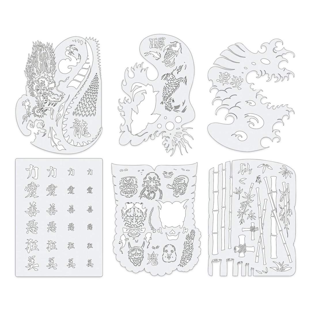 Open in modal - Iwata Artool Freehand Template - Set of 6, Kanji Master Mini