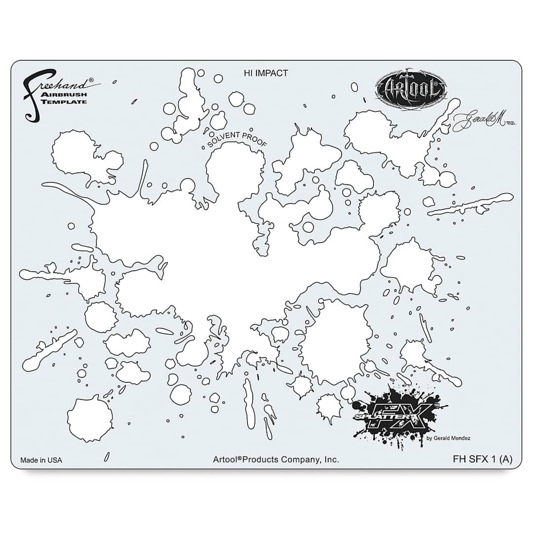 Open in modal - Artool Splatter FX Freehand Template - Template 1 shown
