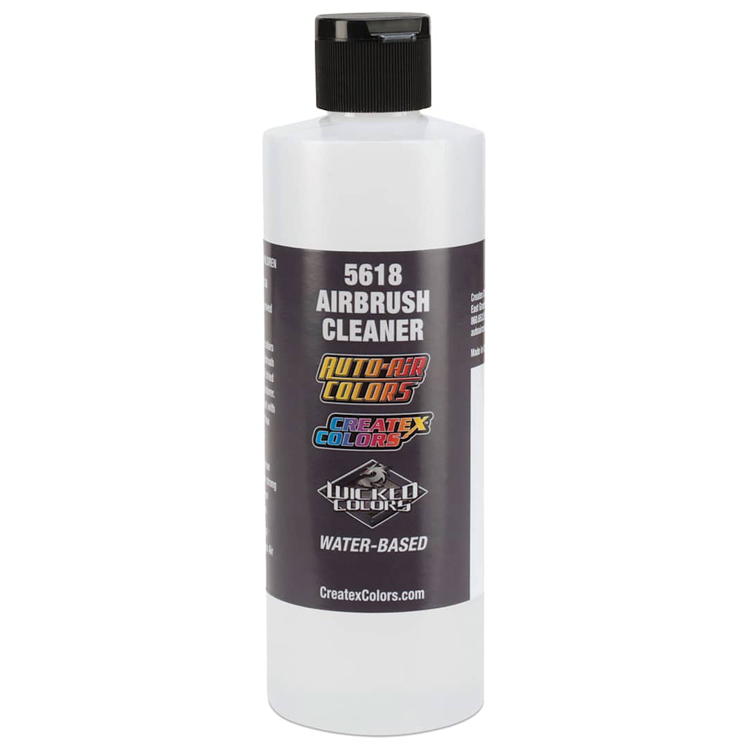 Open in modal - Createx Airbrush Cleaner - Front view of 8 oz bottle