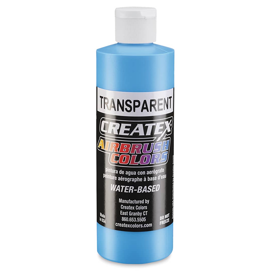 Open in modal - Createx Airbrush Color - 8 oz, Transparent Caribbean Blue