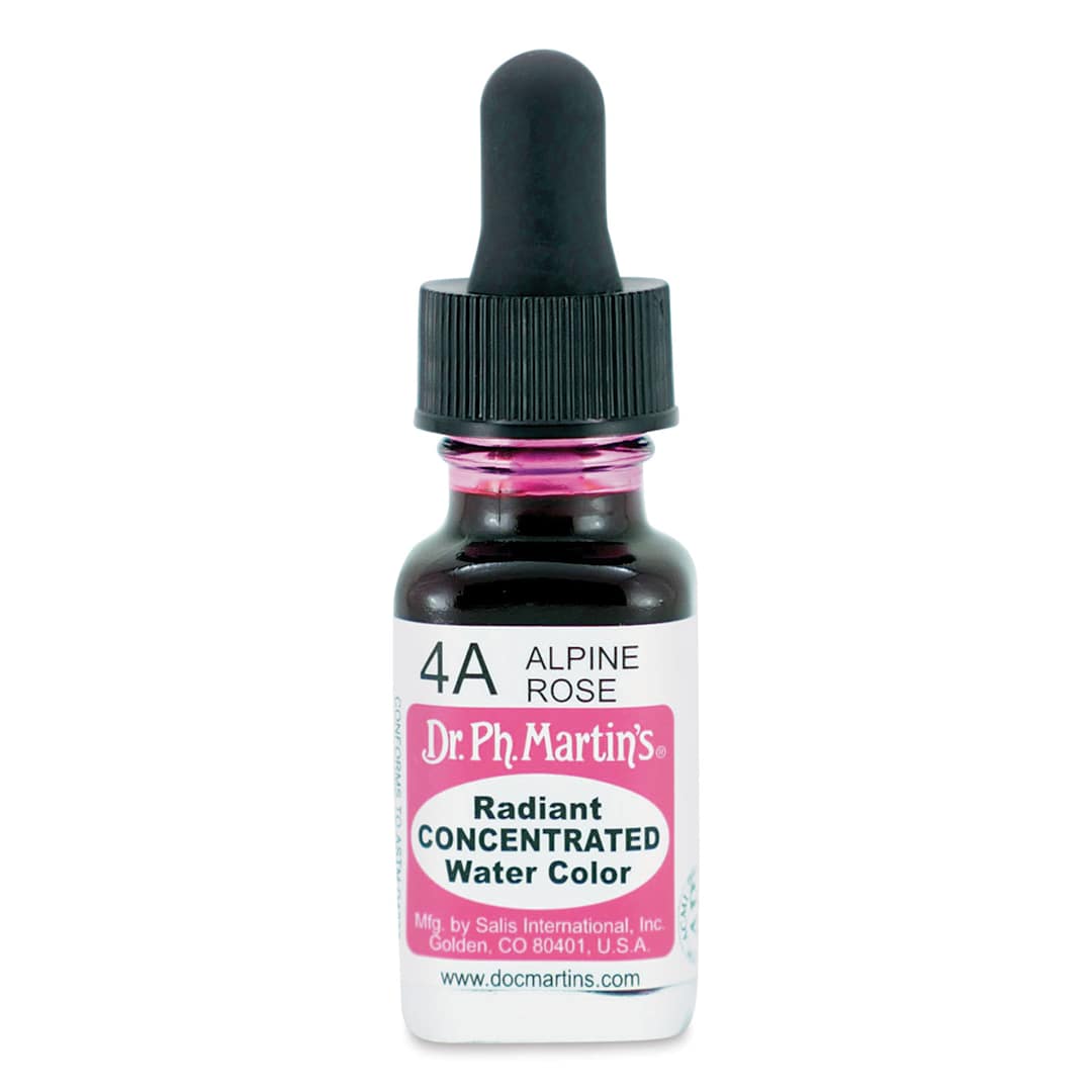 Open in modal - Dr. Ph. Martin's Radiant Concentrated Individual Watercolor - 1/2 oz, Alpine Rose