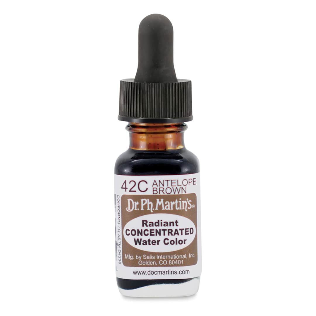 Open in modal - Dr. Ph. Martin's Radiant Concentrated Individual Watercolor - 1/2 oz, Antelope Brown
