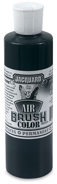 Open in modal - Jacquard Airbrush Paints - Front view of Black Bottle