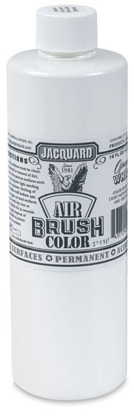 Open in modal - Jacquard Airbrush Paints - Front view of White Bottle