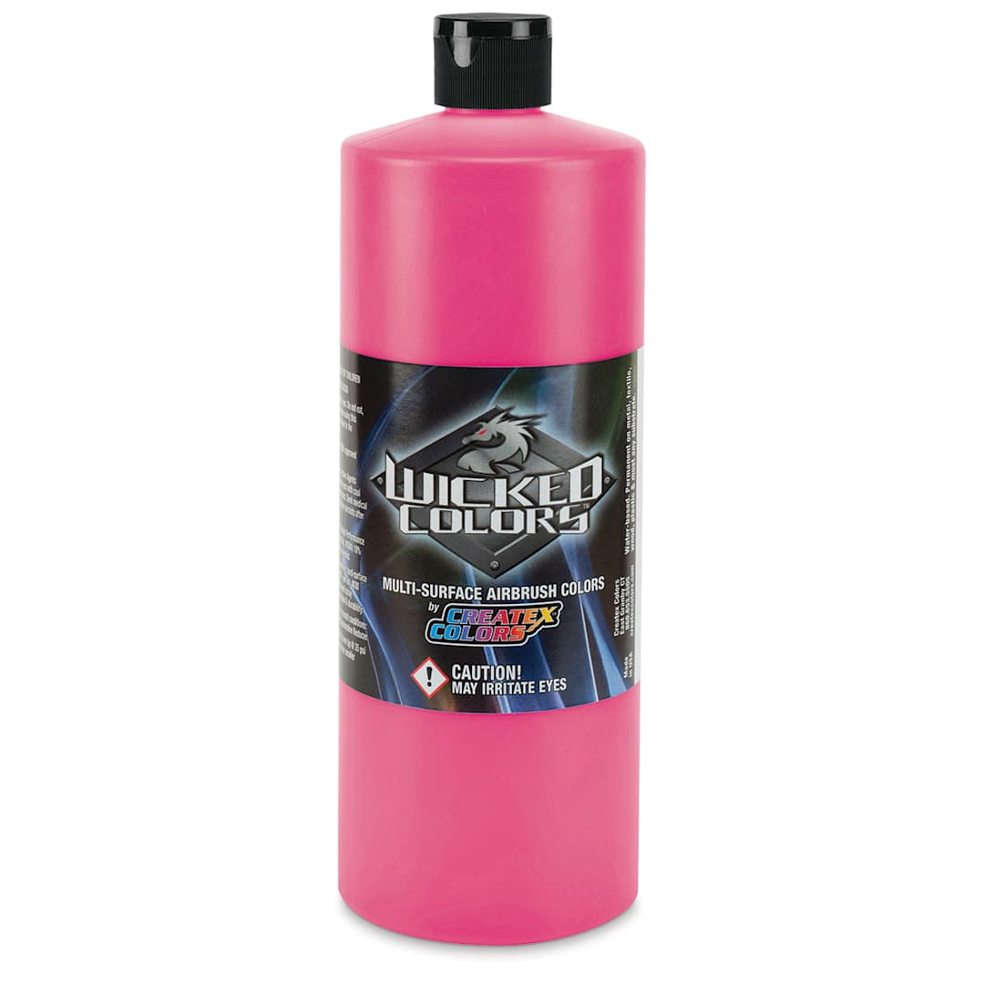 Open in modal - Createx Wicked Colors Airbrush Color - 32 oz, Fluorescent Pink