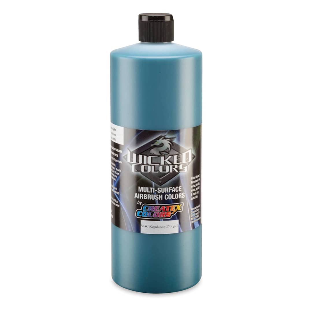 Open in modal - Createx Wicked Colors Airbrush Color - Opaque Phthalo Green, 32 oz, Bottle