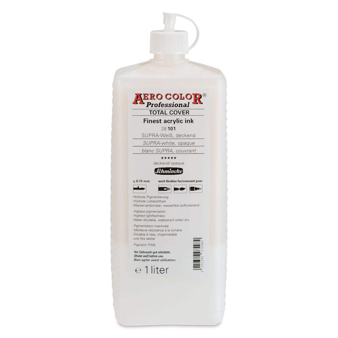 Open in modal - Schmincke Aero Color Professional Airbrush Color - 1 L, Supra-White Opaque