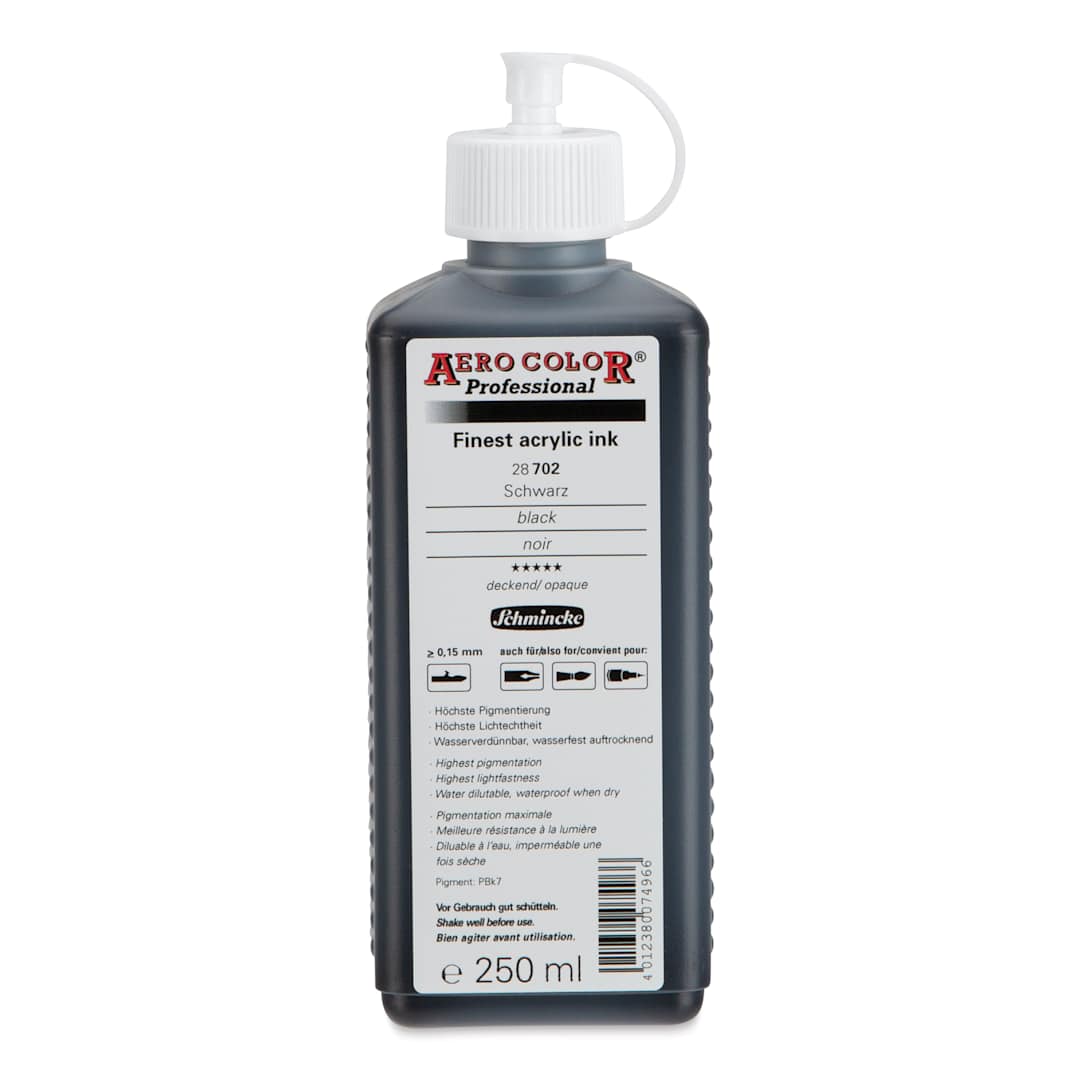 Open in modal - Schmincke Aero Color Professional Airbrush Color - 250 ml, Black