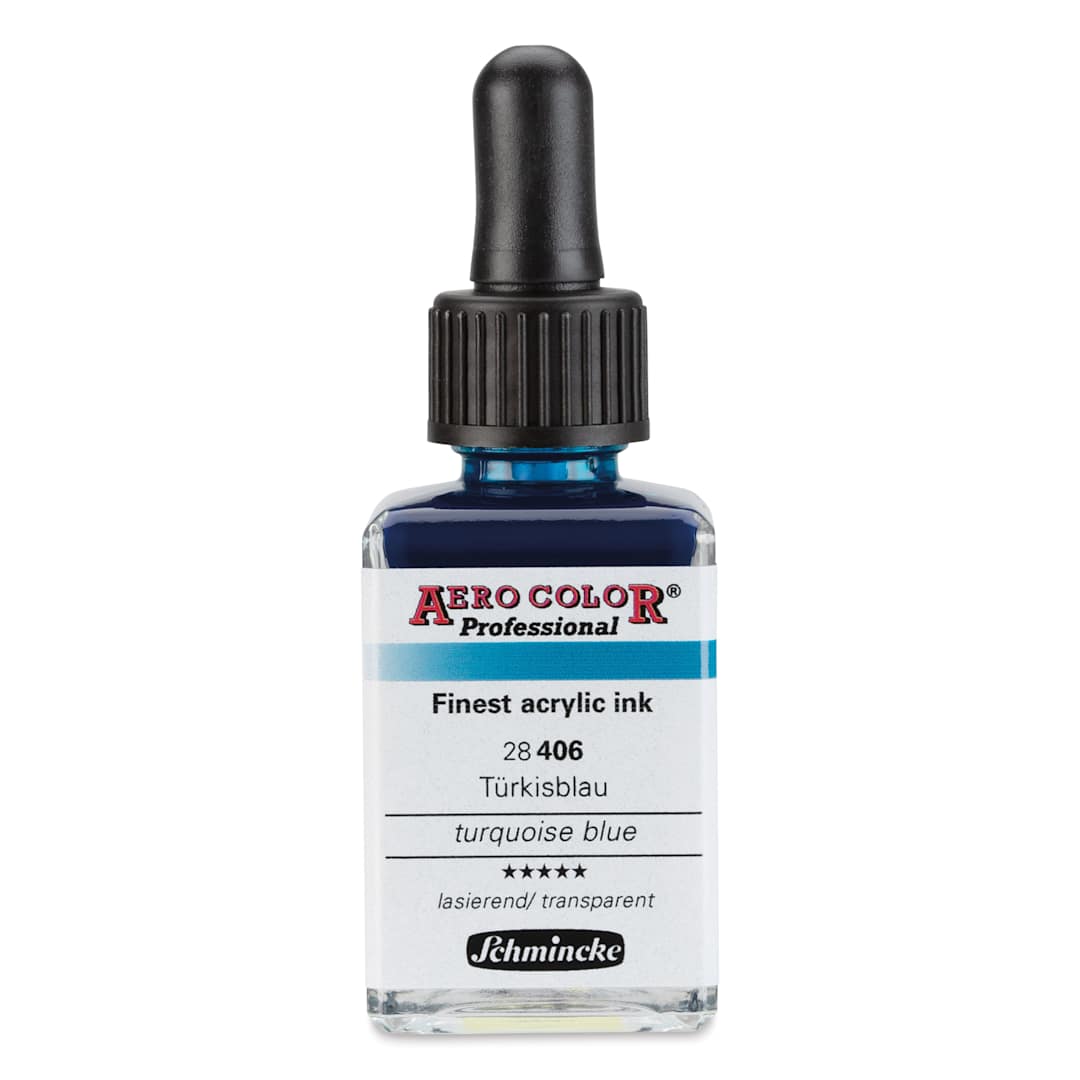 Open in modal - Schmincke Aero Color Professional Airbrush Color - 28 ml, Turquoise Blue