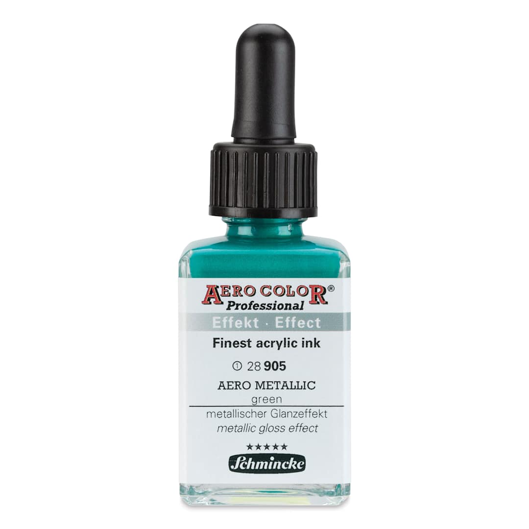 Open in modal - Schmincke Aero Color Professional Airbrush Color - 28 ml, Aero Metallic Green