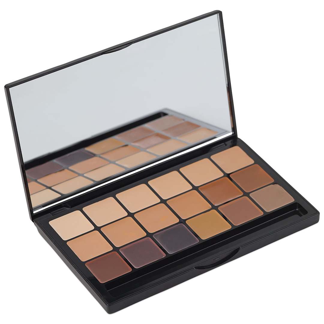 Open in modal - Graftobian HD Glamour Creme Palettes - Angled view of Neutral Super Palette