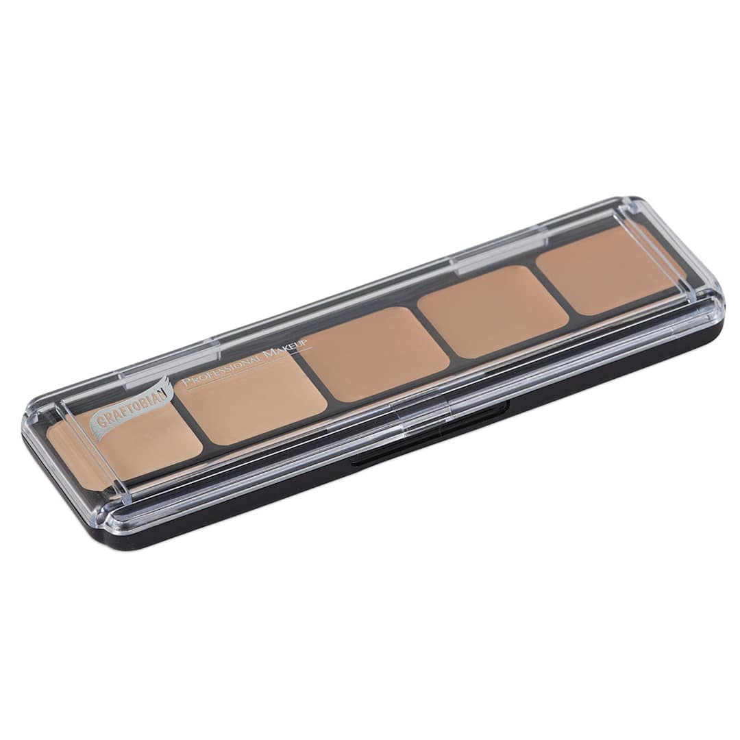 Open in modal - Graftobian HD Glamour Creme Palettes - Angled view of Warm Palette Number 1