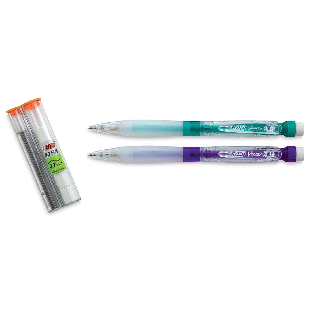 Open in modal - Velocity Max Mechanical Pencil Sets - Two .7 mm pencils shown horizontally with extra leads