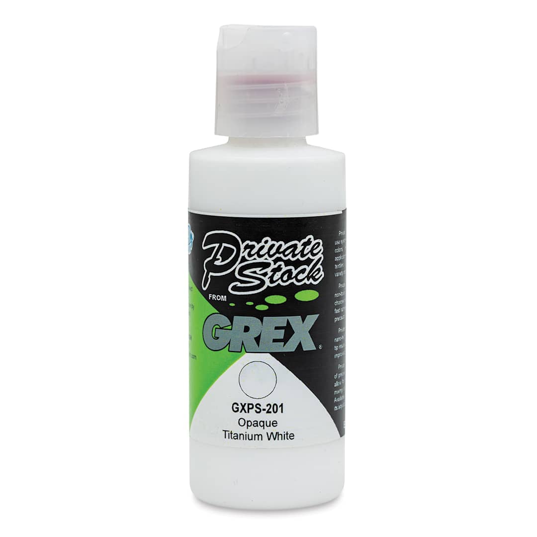 Open in modal - Grex Private Stock Airbrush Color - Opaque Titanium White, 2 oz