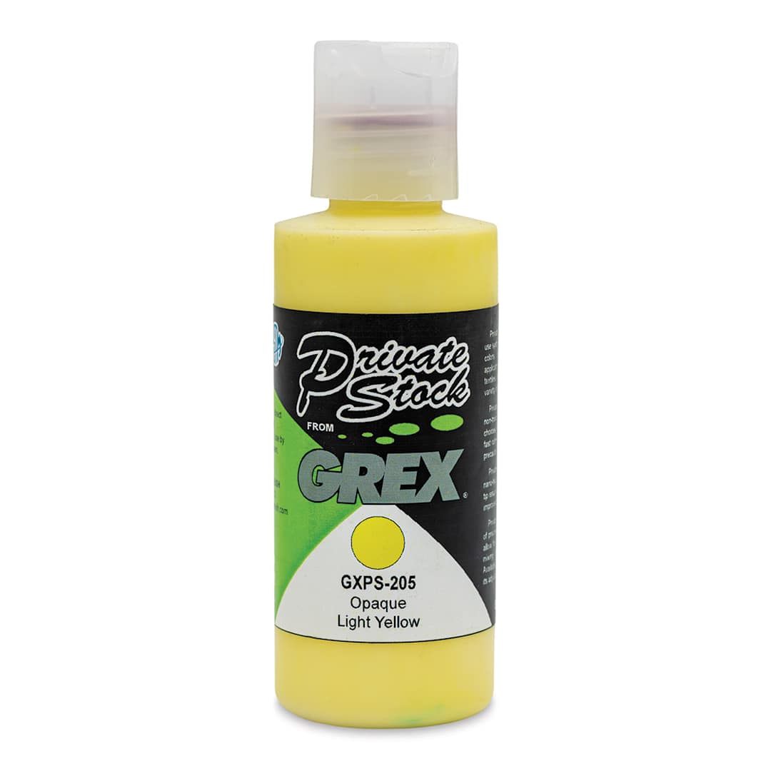 Open in modal - Grex Private Stock Airbrush Color - Opaque Light Yellow, 2 oz
