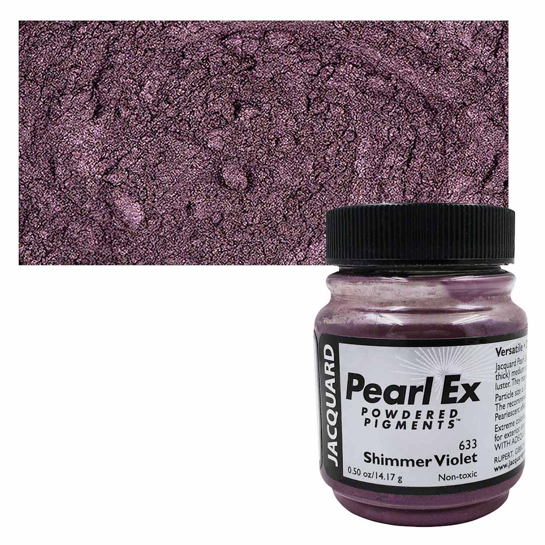 Open in modal - Jacquard Pearl-Ex Pigment - 0.5 oz, Shimmer Violet jar and swatch