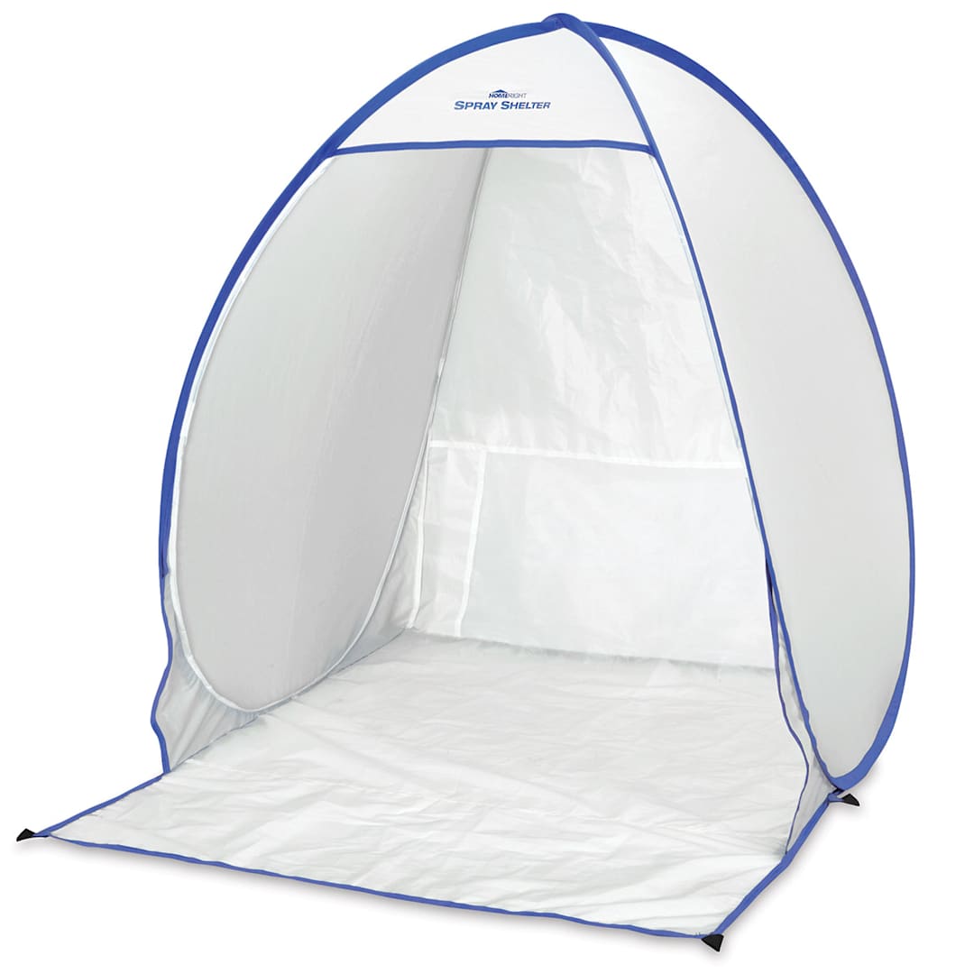 Open in modal - HomeRight Spray Shelters - Front view of small assembled shelter