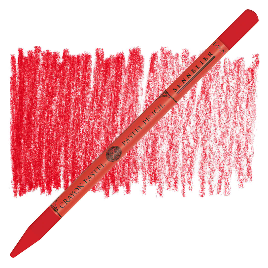 Open in modal - Sennelier Woodless Pastel Pencil - Helios Red, pencil and swatch