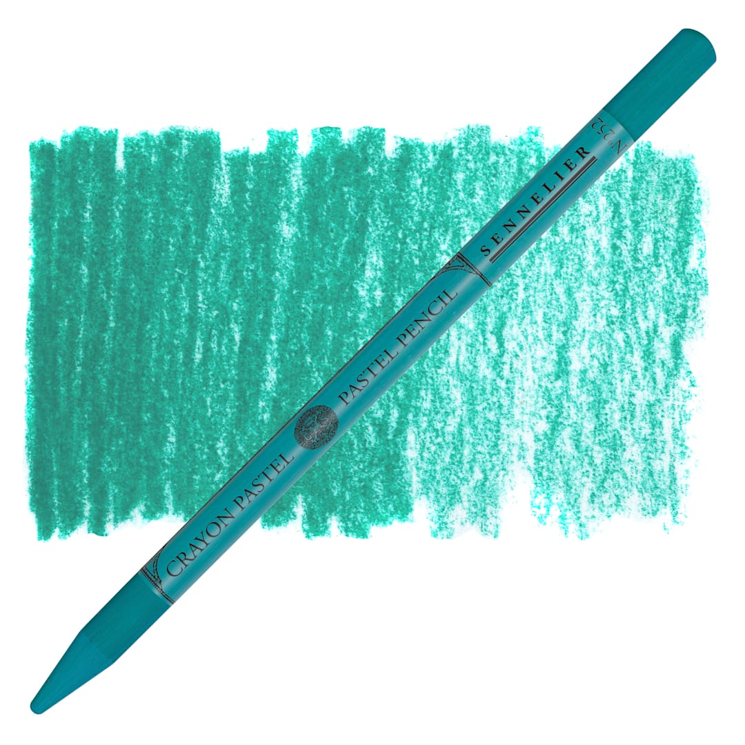 Open in modal - Sennelier Woodless Pastel Pencil - Viridan Green, pencil and swatch