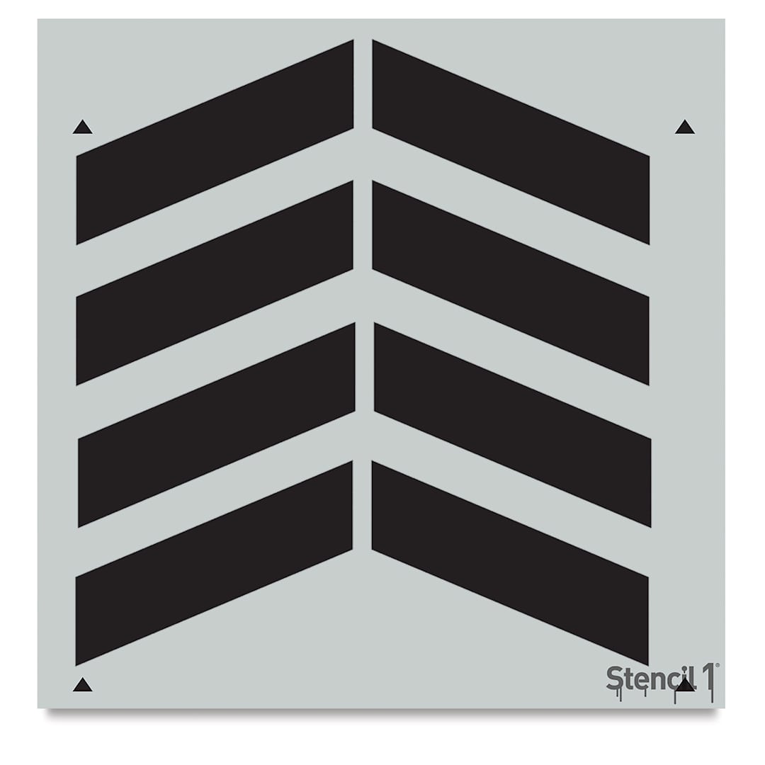 Open in modal - Stencil1 Stencil - Chevron, Repeat Pattern, 11'' x 11''