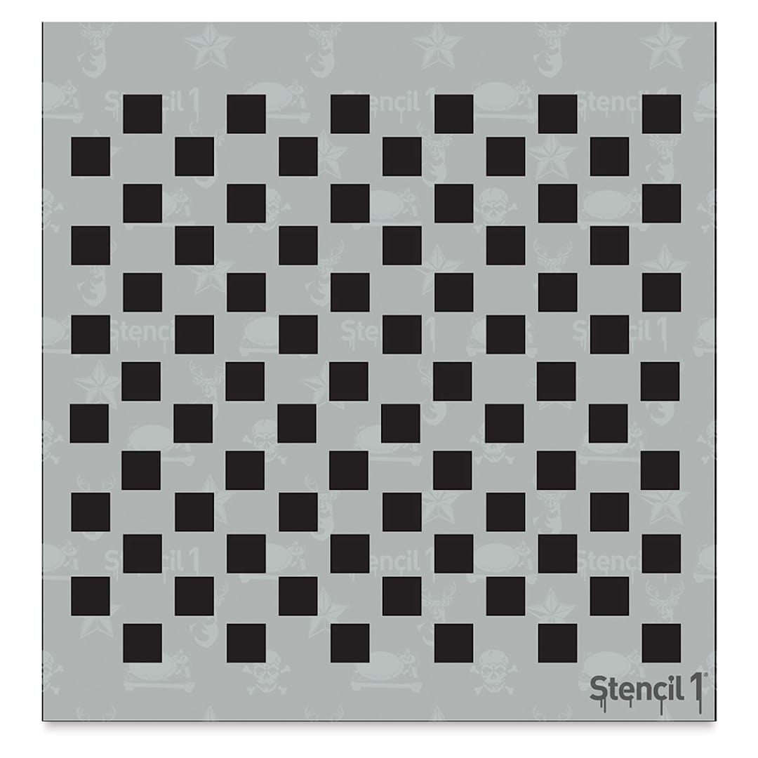 Open in modal - Stencil1 Stencil - Checkers, Repeat Pattern, 5-3/4" x 6"