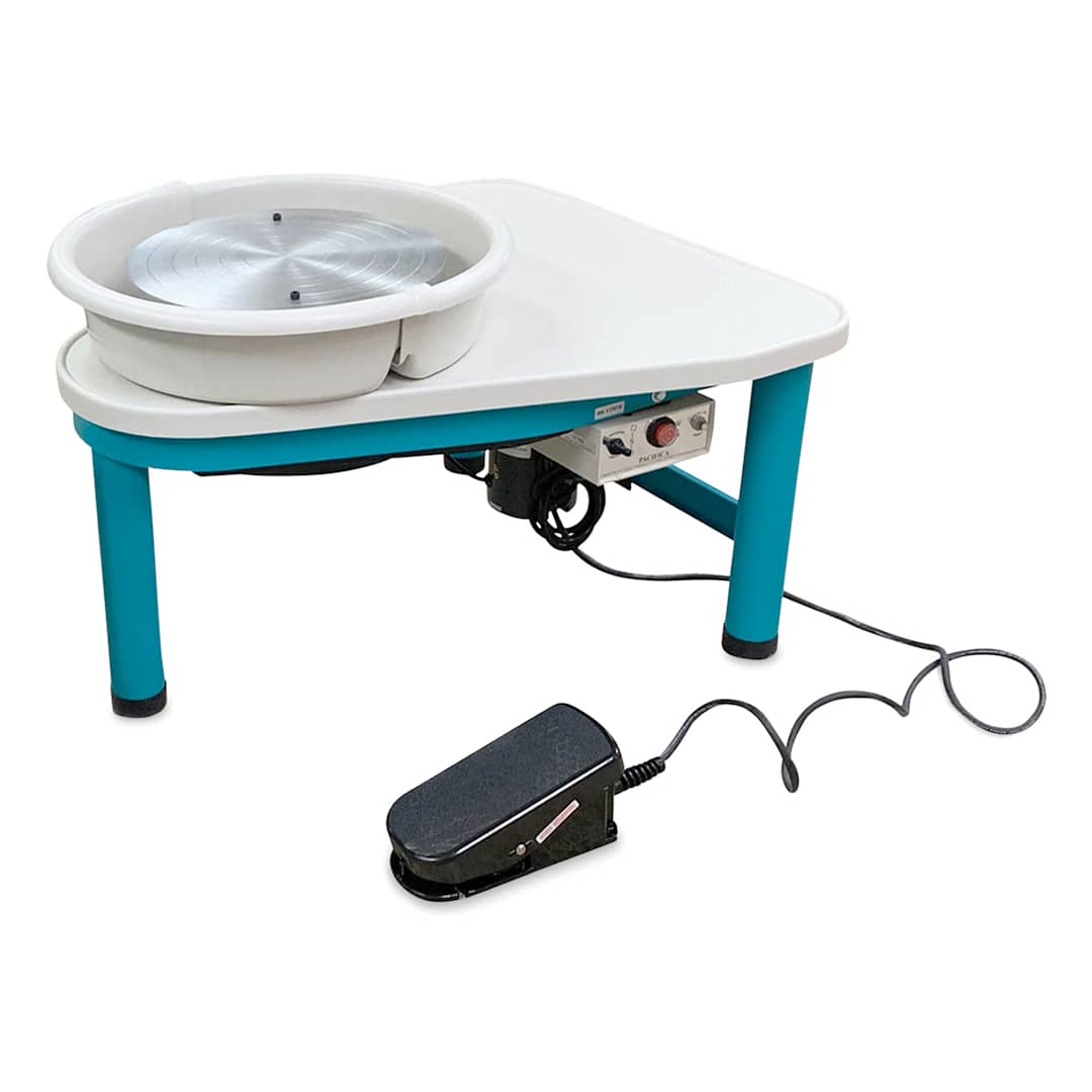 Open in modal - Laguna Pacifica Glyde Torc 400 - Pottery Wheel showing motor and foot pedal