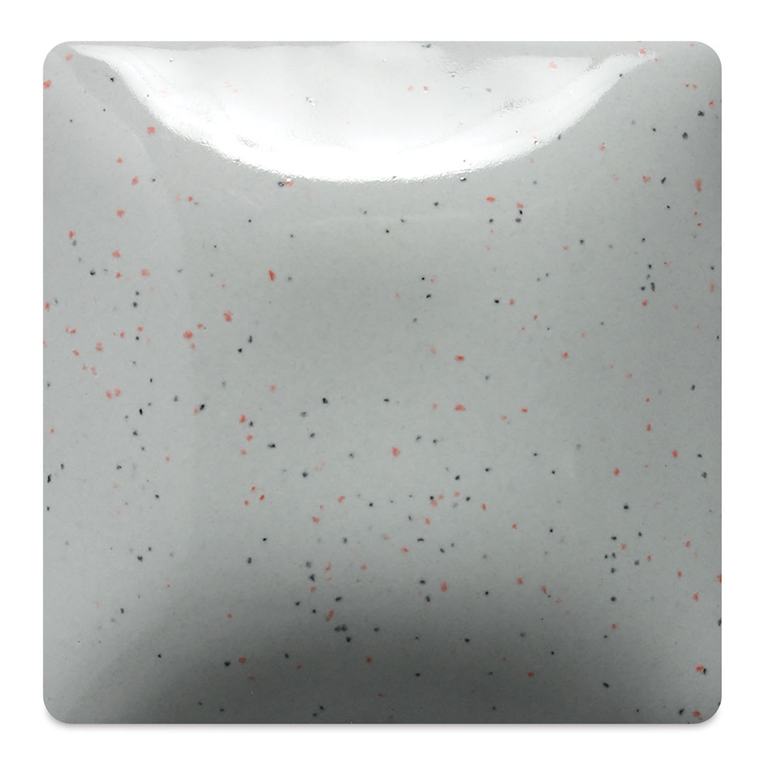 Open in modal - Mayco Speckled Stroke & Coat Glaze - Speckled Silver Lining, fired at cone 06 oxidation