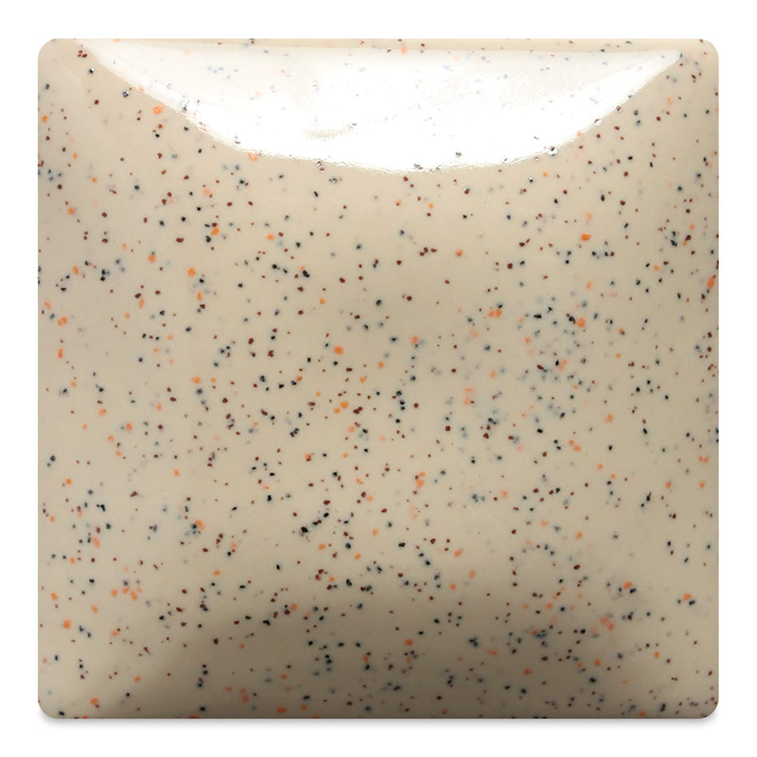 Open in modal - Mayco Speckled Stroke & Coat Glaze - Speckled Vanilla Dip, fired at cone 06 oxidation