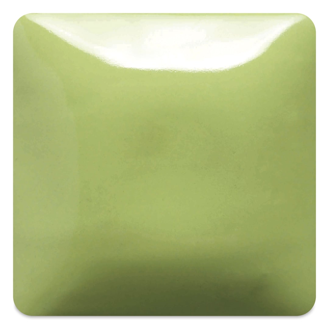Open in modal - Mayco Stroke & Coat Wonderglaze - Lime Light, fired at cone 06 oxidation