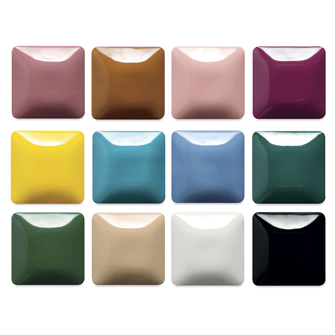 Open in modal - Mayco Stroke & Coat Wonderglaze Set - Swatches of colors available in Kit 2
