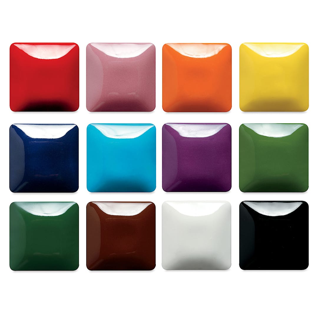Open in modal - Mayco Stroke & Coat Wonderglaze Kit - Bottle, 16 oz, Wonderglaze Kit 1 - swatches