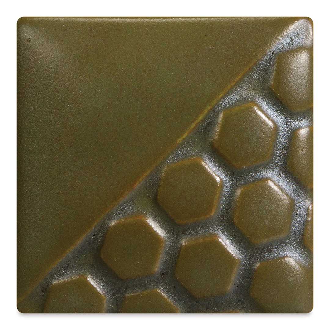 Open in modal - Mayco Elements Glaze - Spanish Moss, fired at cone 06 oxidation