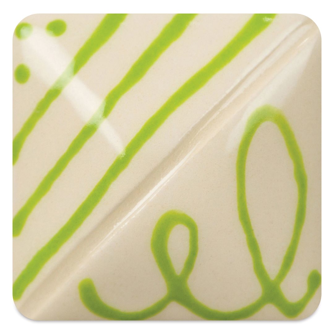 Open in modal - Mayco Designer Liners - Bright Green fired to cone 06 oxidation
