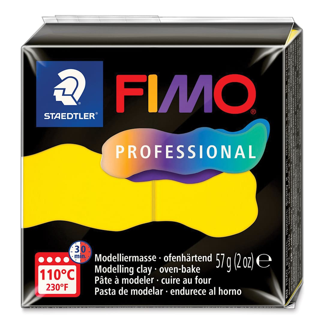 Open in modal - Staedtler Fimo Professional Polymer Clay - True Yellow, 2 oz front of packaging