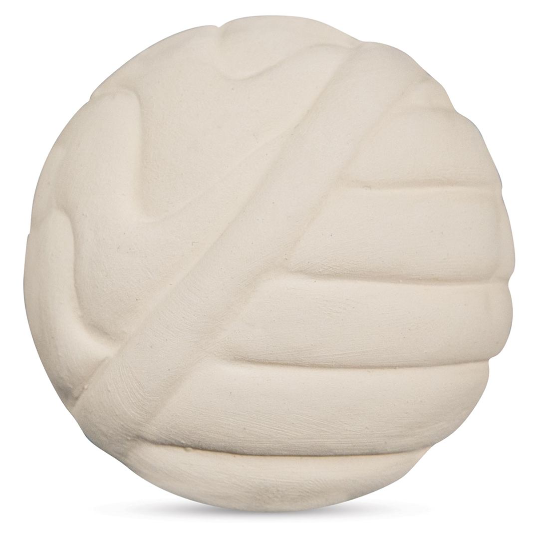 Open in modal - Amaco No. 25 White Art Clay -  Bisque example on clay sphere.