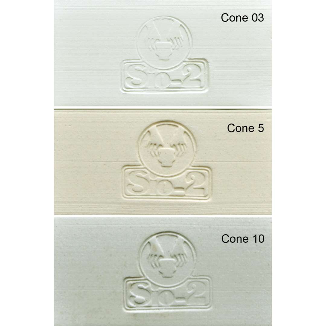 Open in modal - Sio-2 PRAI White Stoneware Clay, fired at cone 03, 5, and 10