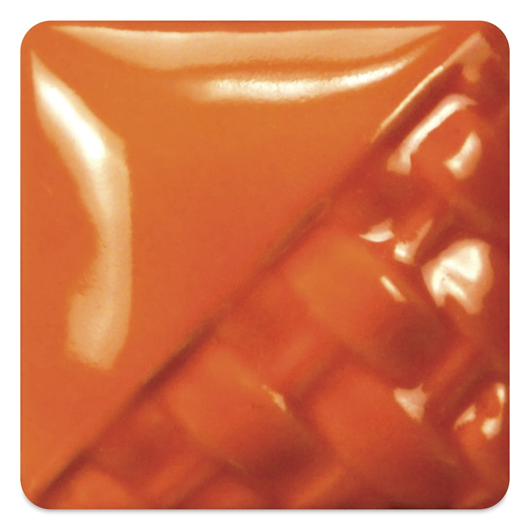 Open in modal - Mayco Stoneware Gloss Glaze - Orange Gloss fired to cone 6 oxidation