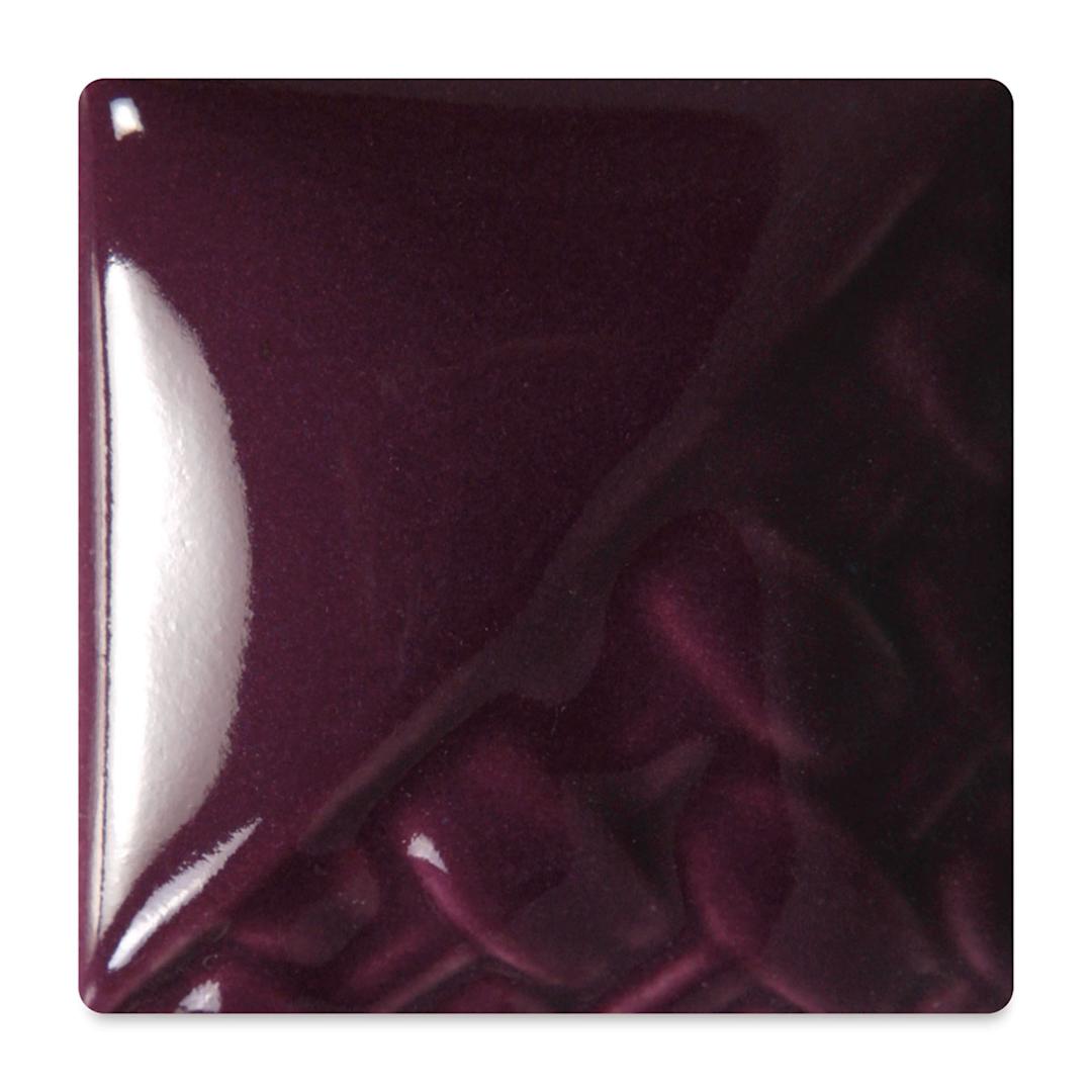 Open in modal - Mayco Stoneware Classic Glaze - Eggplant, fired at cone 6 oxidation