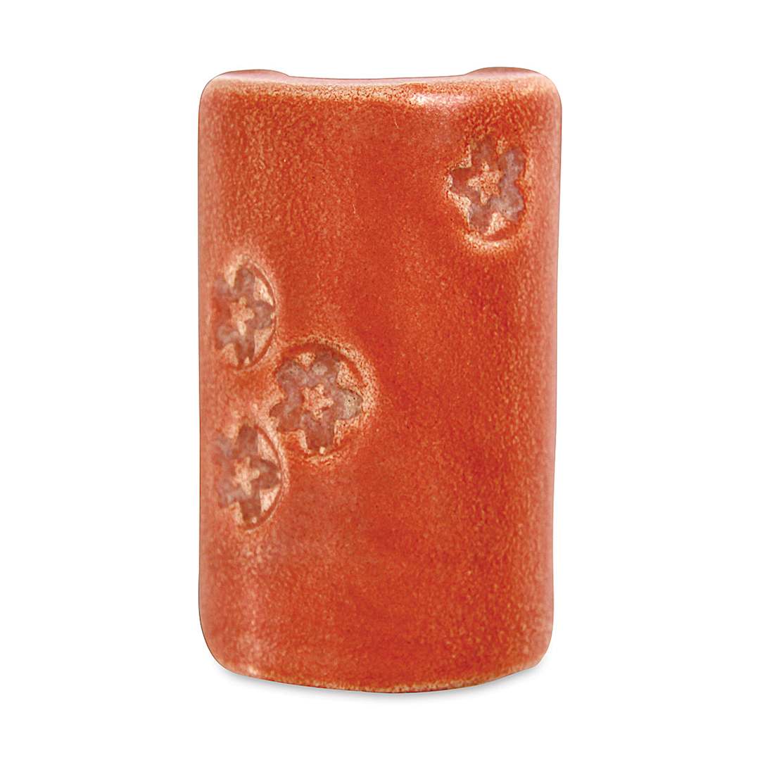 Open in modal - Spectrum Shino Glazes - Vase finished with Cherry Salmon glaze