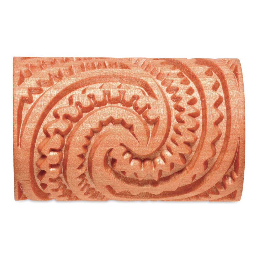 Open in modal - MKM Pottery Tools Large Handle Roller - Maori Spirals 2