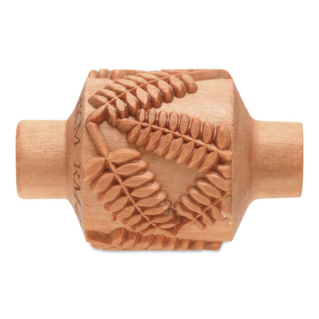 Open in modal - MKM Pottery Tools Medium Handle Roller - Fern Leaves