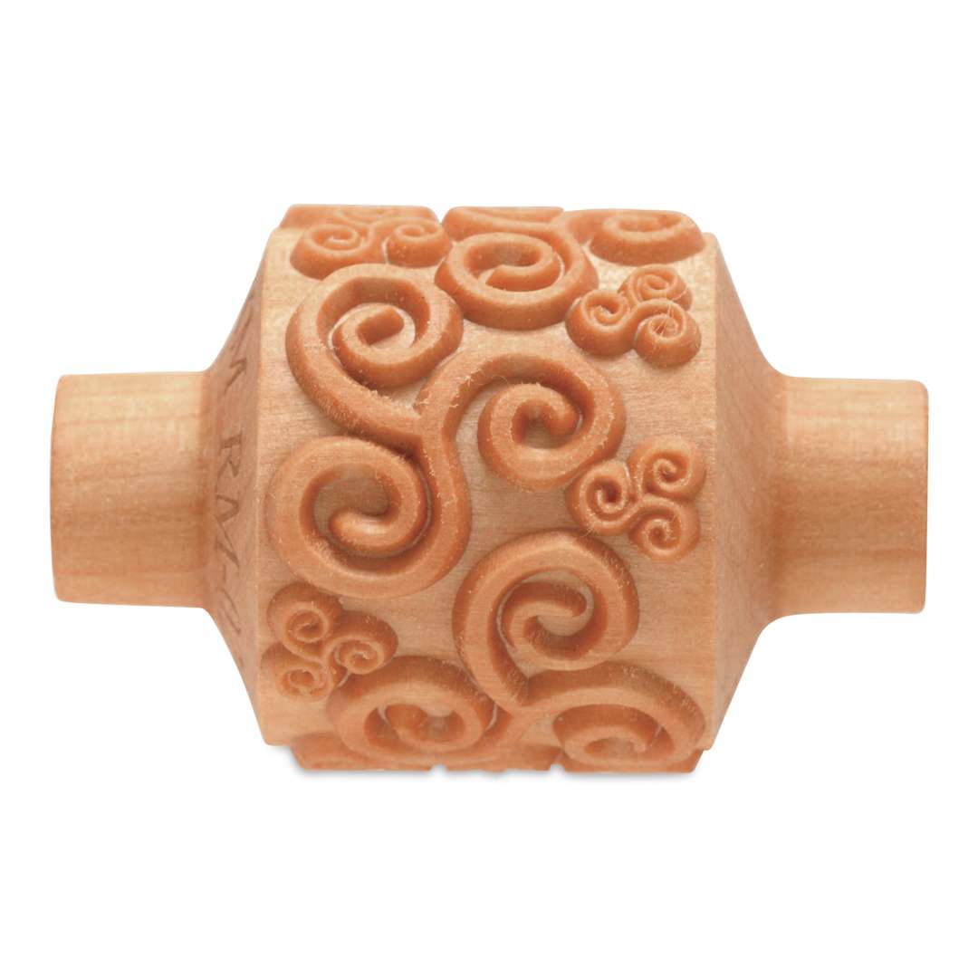 Open in modal - MKM Pottery Tools Medium Handle Roller - Tri Spirals
