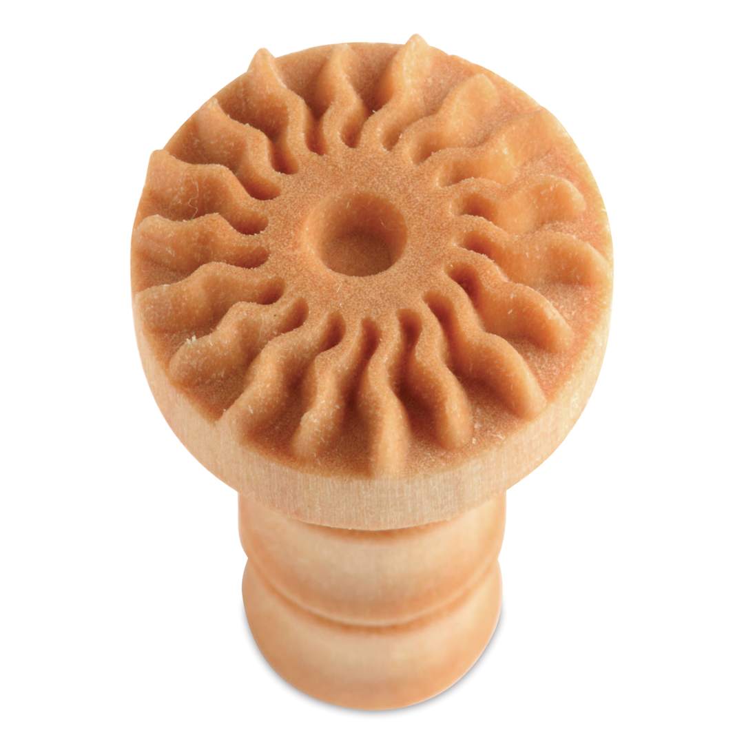 Open in modal - MKM Pottery Tools Medium Round Stamp - SCM-087, Aztec Sun