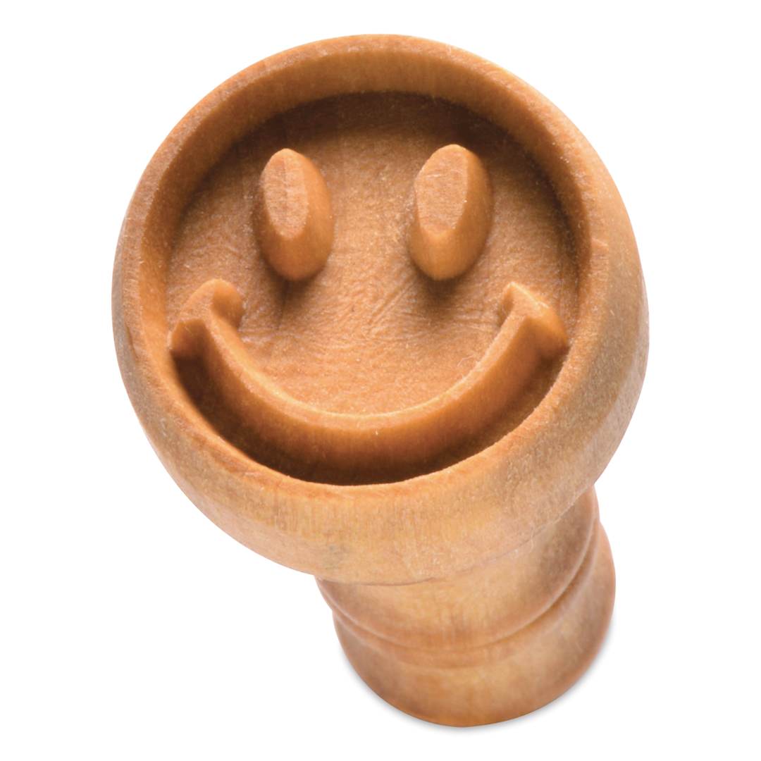 Open in modal - MKM Pottery Tools Medium Round Stamp - SCM-201, Smiley Face