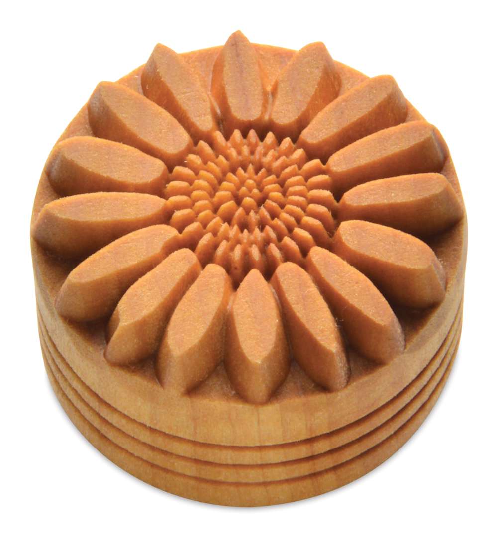 Open in modal - MKM Pottery Tools Large Round Stamp - SCL-109, Sunflower 2