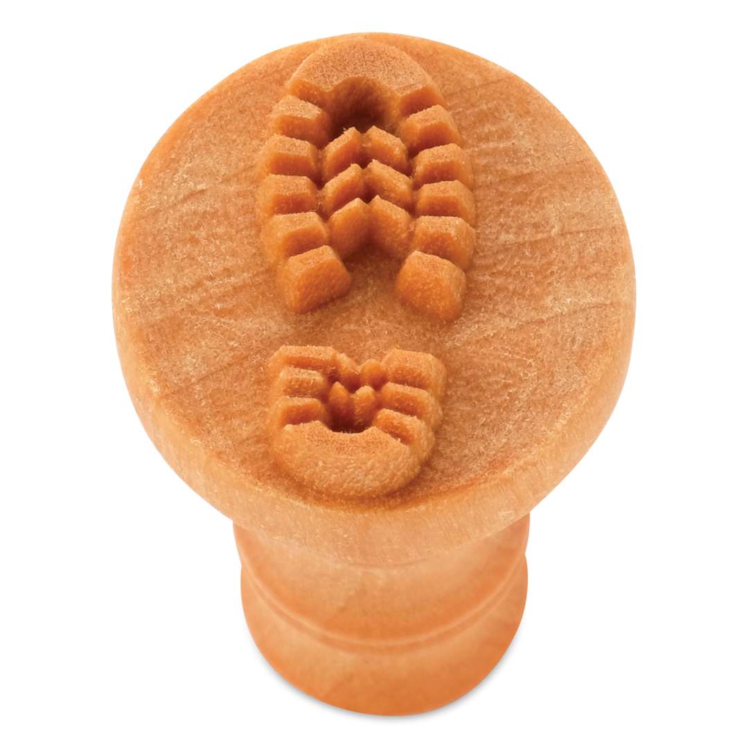 Open in modal - MKM Pottery Tools Medium Round Stamp - SCM-299, Left Boot Print